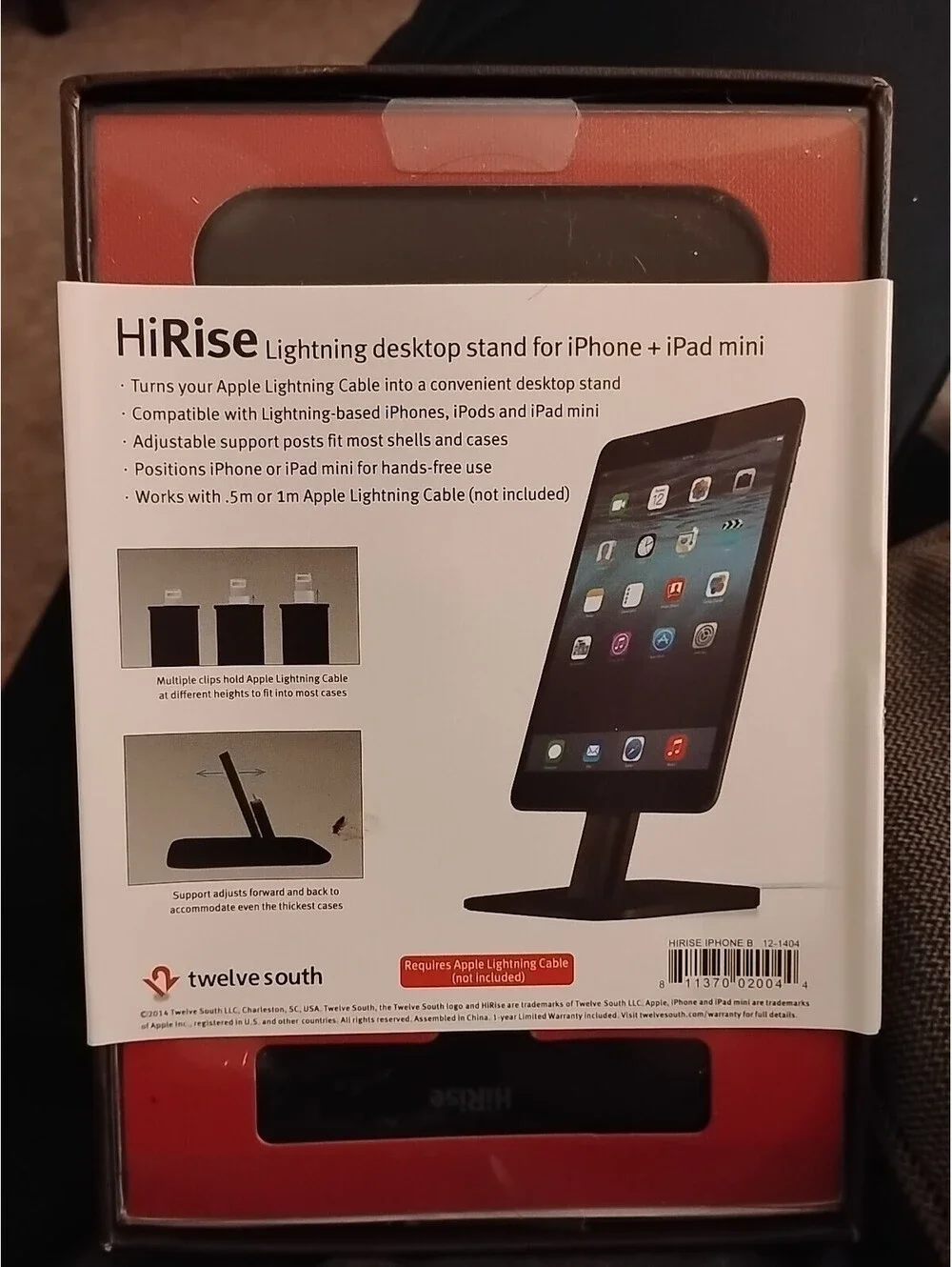 HiRise Adjustable Desktop Stand for iPhone + iPad mini